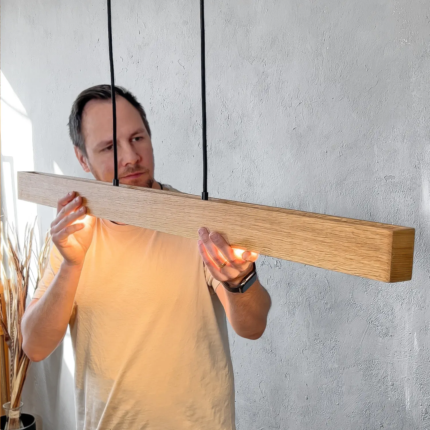 Závěsné svítidlo LINNA ze dřeva