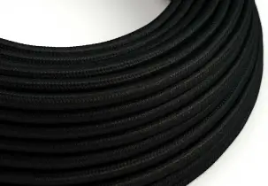 Černý textilní kabel pro závěsné svítidlo