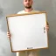 Rozměry svítidla BLOKK 60x60 - srovnání v ruce