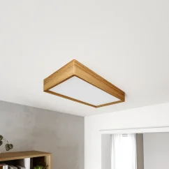 Obdélníkové stropní svítidlo BLOKK 60x30 cm – dubový masiv