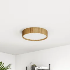 Přisazené stropní světlo ze dřeva – kruhový tvar, 40 cm