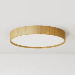 Minimalistické kulaté světlo TURNN ze dřeva – stropní montáž, 60 cm Minimalistické kulaté světlo TURNN ze dřeva – stropní montáž, 60 cm