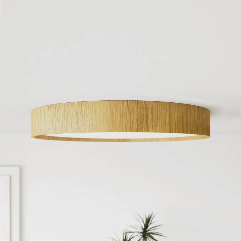 Kulaté stropní svítidlo TURNN z masivního dřeva – průměr 60 cm