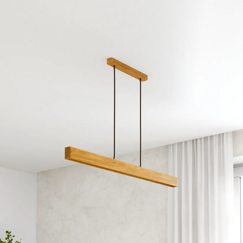 Závěsné svítidlo ze dřeva - LINNA 116 cm