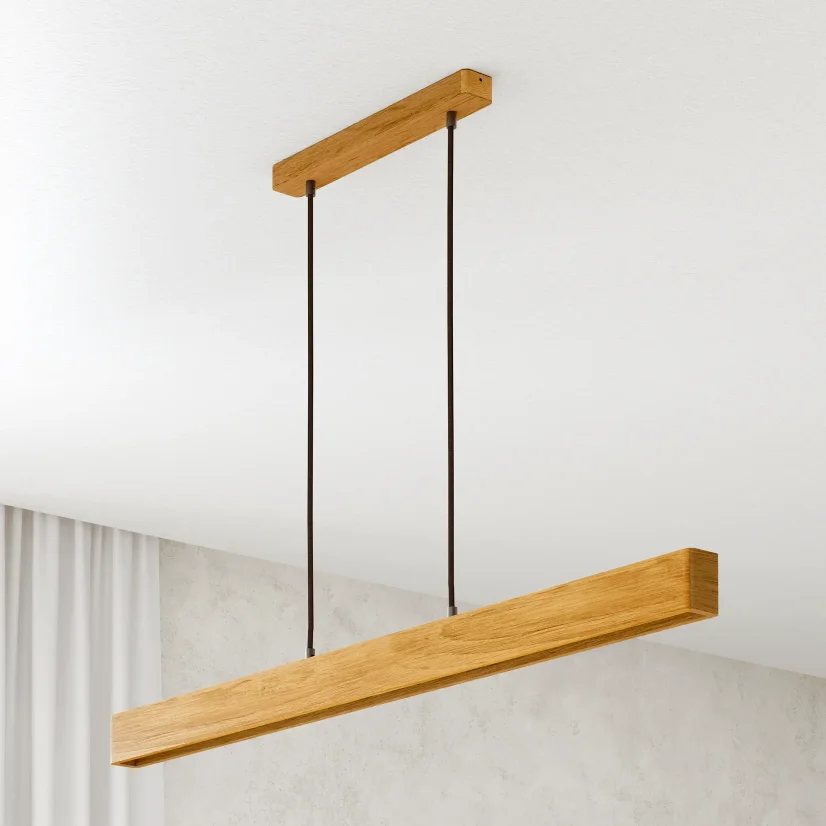 Dřevěné závěsné svítidlo LINNA 116 cm