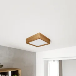 Minimalistické stropní světlo BLOKK 30x30 cm v dubovém provedení