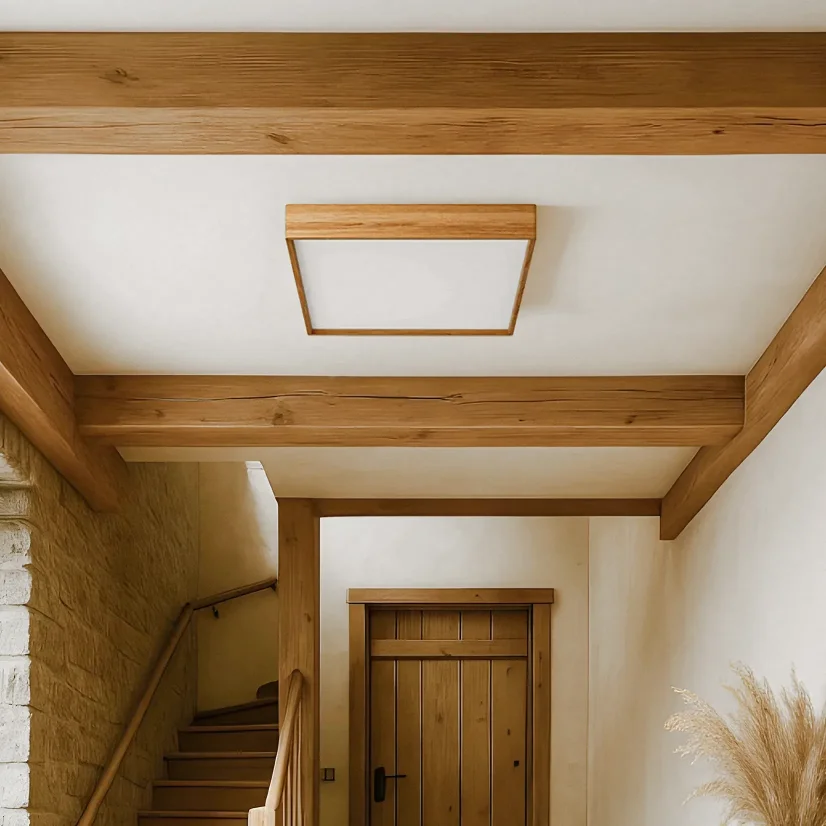 Osvětlení roubenky - světlo ze dřeva