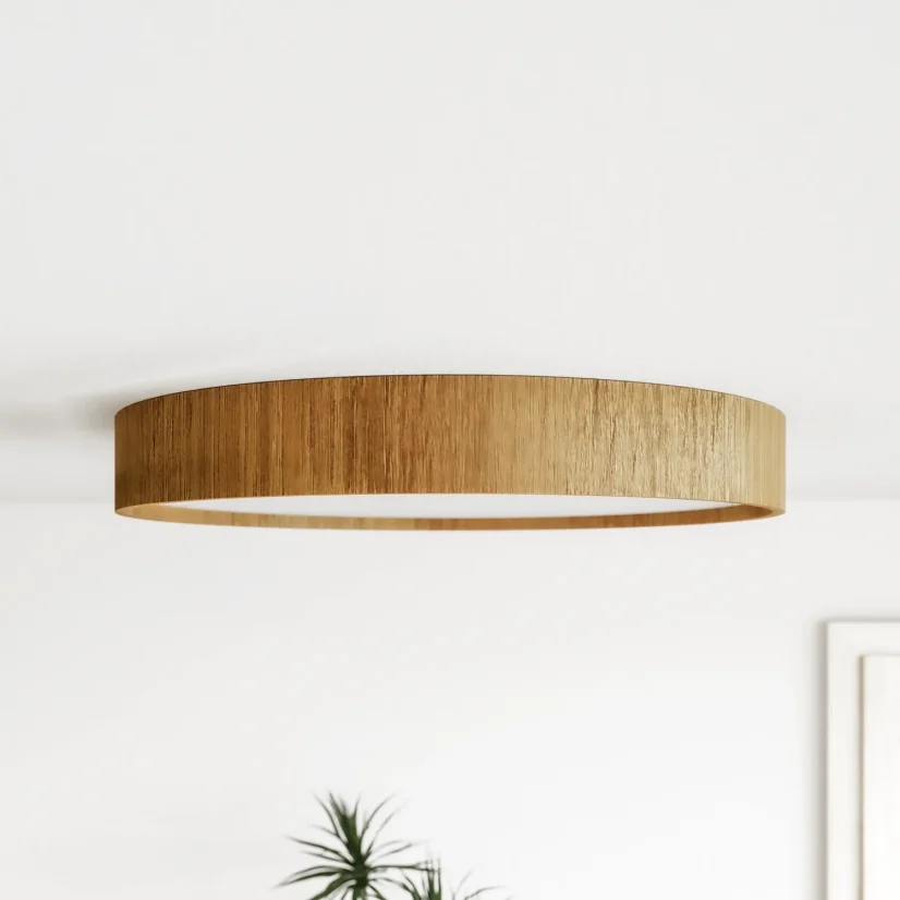 Kulaté stropní svítidlo TURNN z masivního dřeva – průměr 60 cm