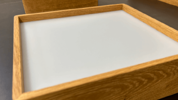 Difuzor dřevěného svítidla BLOKK z recyklovaného materiálu
