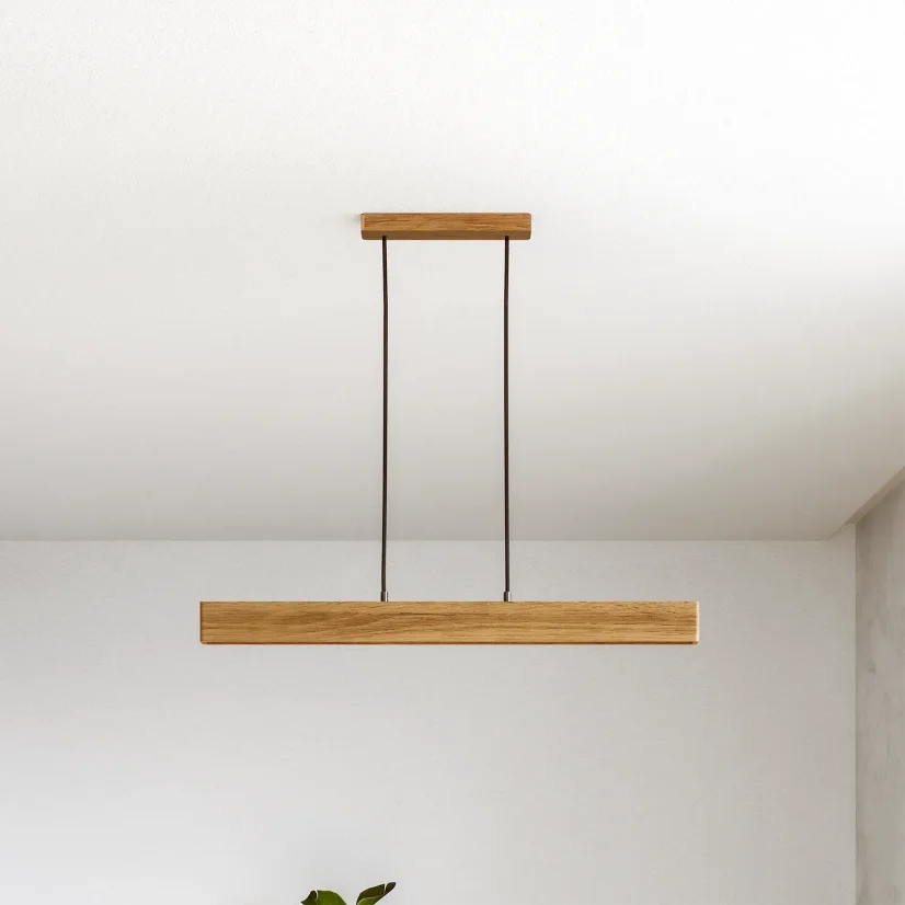 Dřevěné závěsné svítidlo LINNA 88 cm (dub)