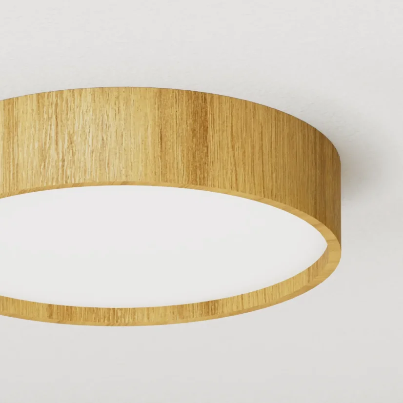 Moderní stropní svítidlo TURNN z masivního dřeva – průměr 40 cm
