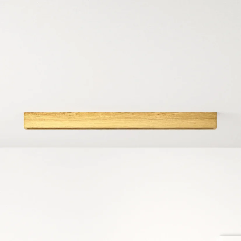 Minimalistické stropní světlo LINNA 88 cm z dubového masivu