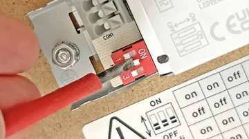 Nastavení výkonu svítidla, pomocí DIP switche