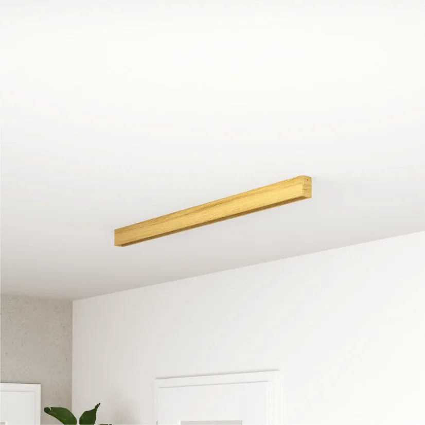 Minimalistické LED svítidlo LINNA 116 cm z masivního dřeva