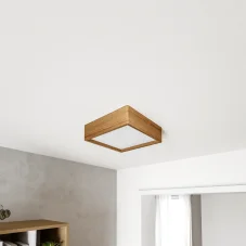 Minimalistické stropní světlo BLOKK 30x30 cm v dubovém provedení