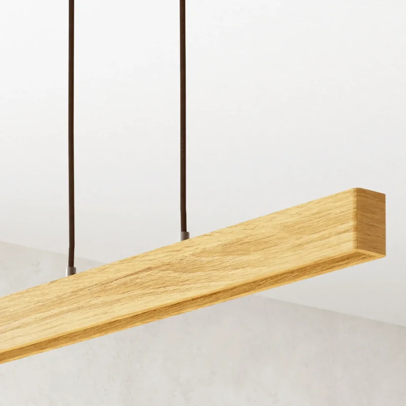 Dubové závěsné svítidlo LINNA 88 cm – minimalistický design