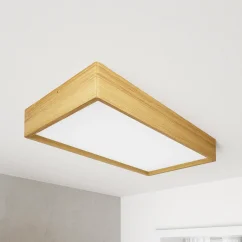 Obdélníkové stropní svítidlo BLOKK 60x30 cm – dubový masiv Obdélníkové stropní svítidlo BLOKK 60x30 cm – dubový masiv